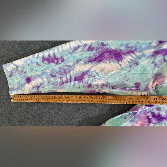 APANA Tie-Dye Leggings Blue & Purple Pants NWT Sz Large - Picture 5 of 10